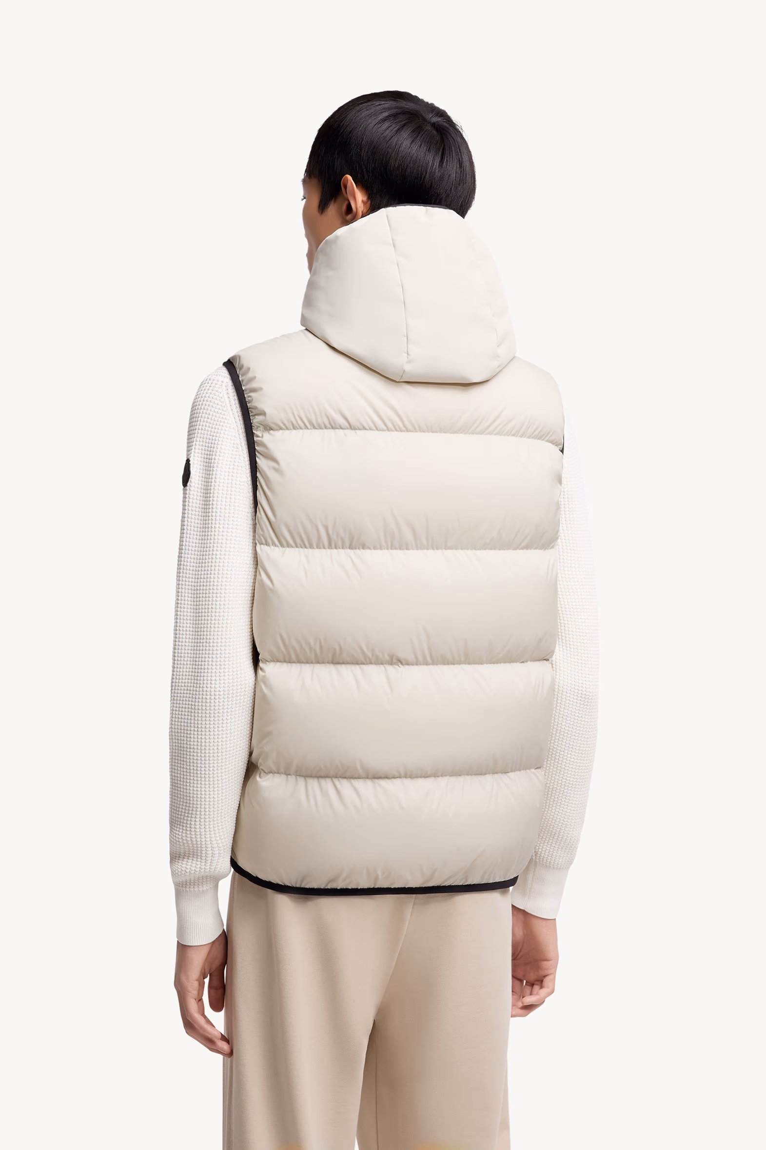 Guersac Diagonal-Quilted Hooded Down Vest Men Ice Grey Moncler 5
